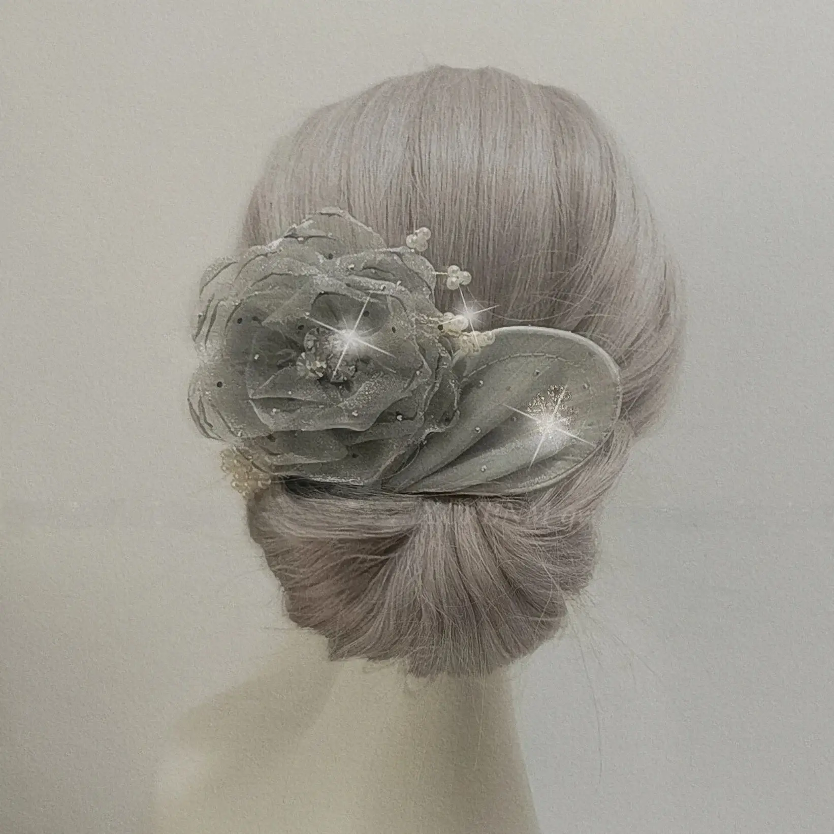 Twist Clip Hair Belt with Flower Decor - Image 2