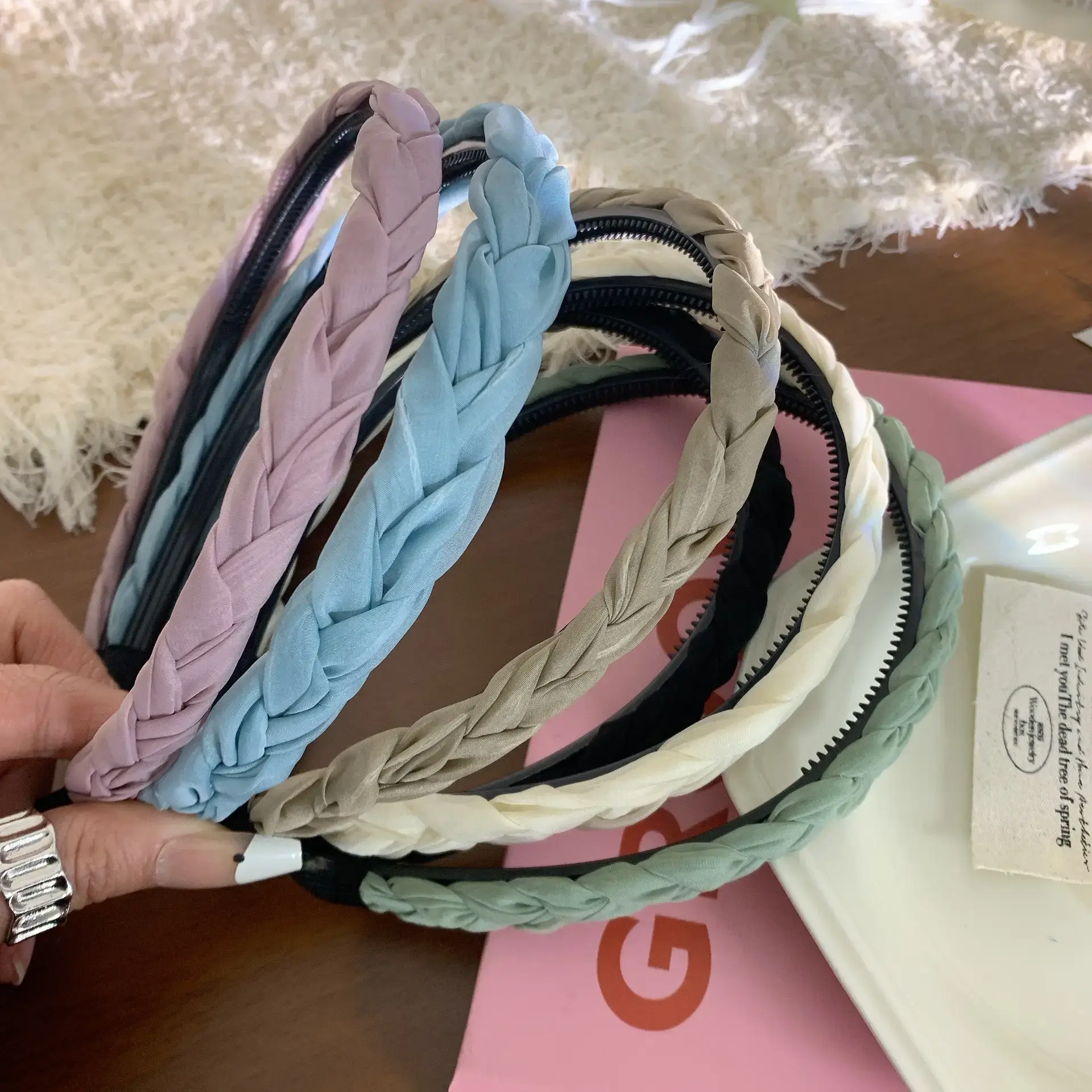 Women's Spring Twist Hairbands with Zipper Closure