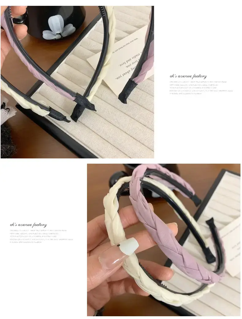 Women's Spring Twist Hairbands with Zipper Closure — feature 10