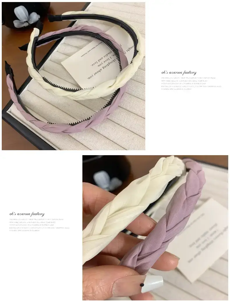 Women's Spring Twist Hairbands with Zipper Closure — feature 9