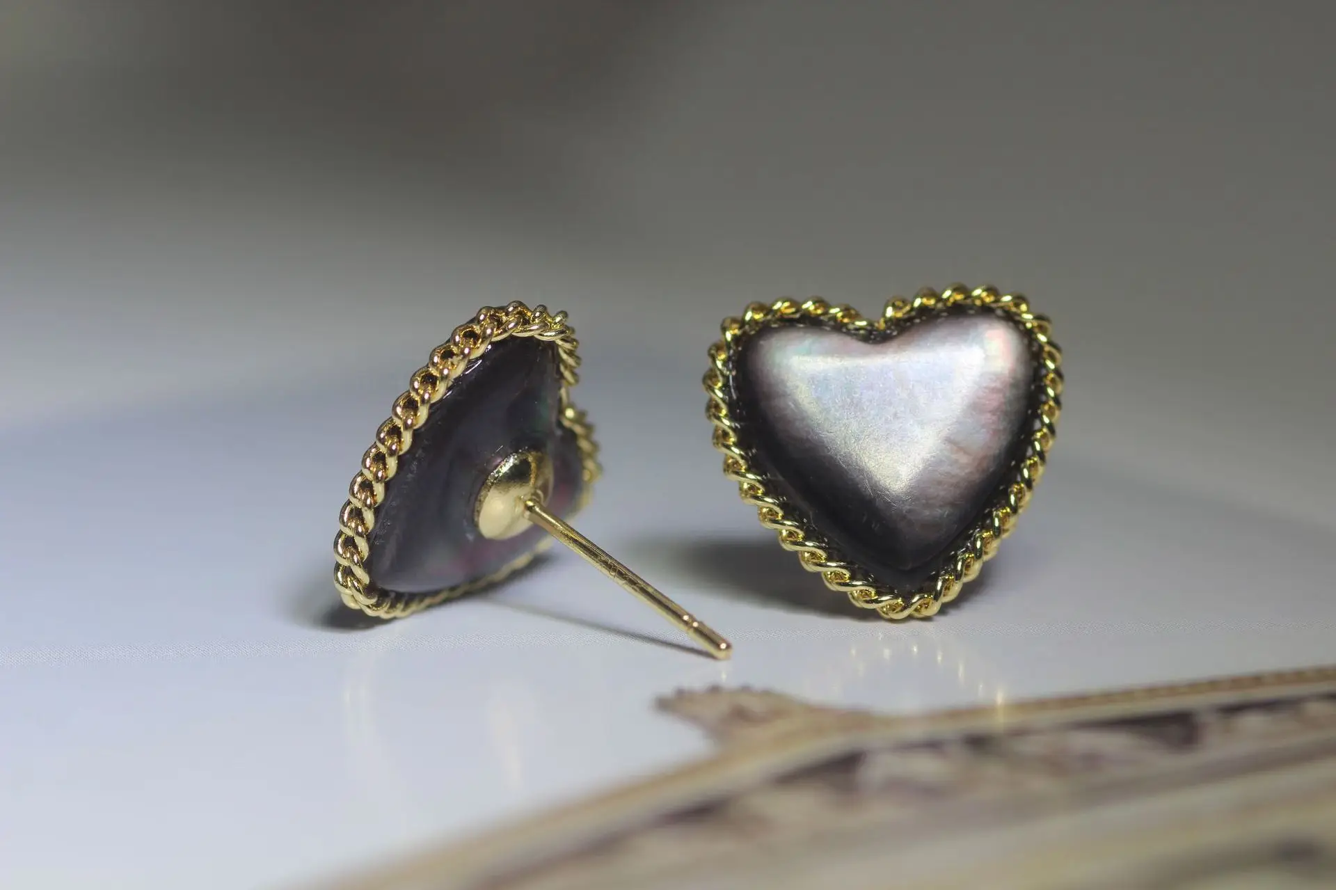 Heart Shaped Pearl Earrings for Women S925 Gold — feature 10