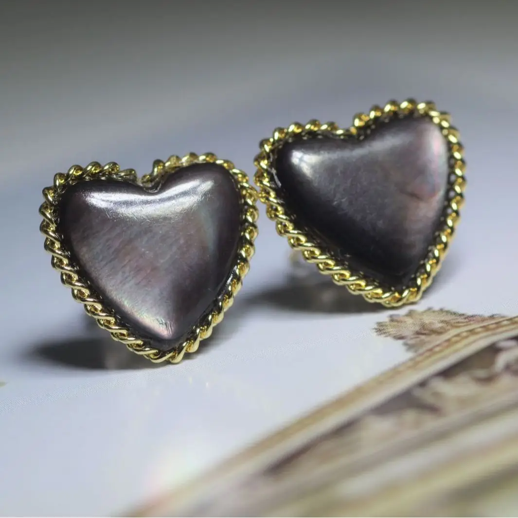 Heart Shaped Pearl Earrings for Women S925 Gold