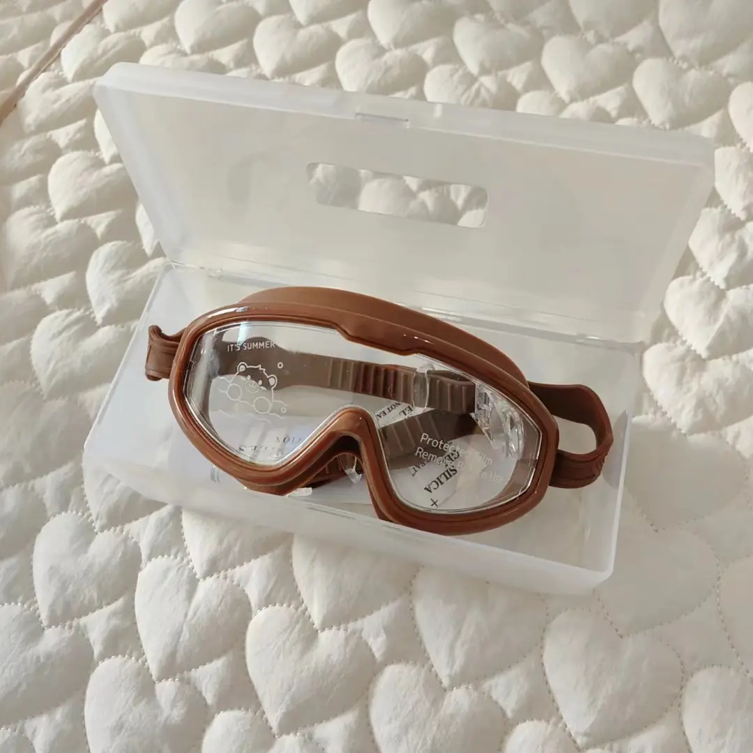 ins South Korea children's swimming goggles boys and girls swimming glasses waterproof anti-fog diving goggles professional equipment adjustable
