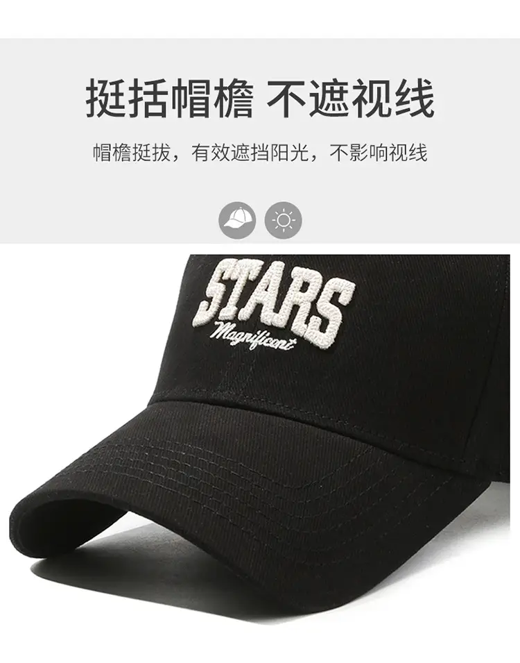 White Starry Night Embroidered Baseball Cap for Men Women — feature 2