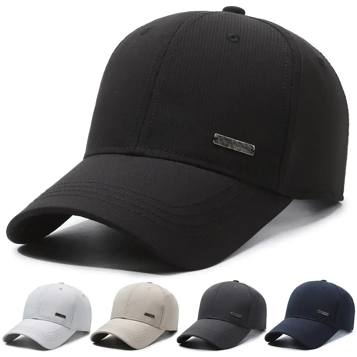 Black Baseball Cap for Men Women Casual Fit - Image 2