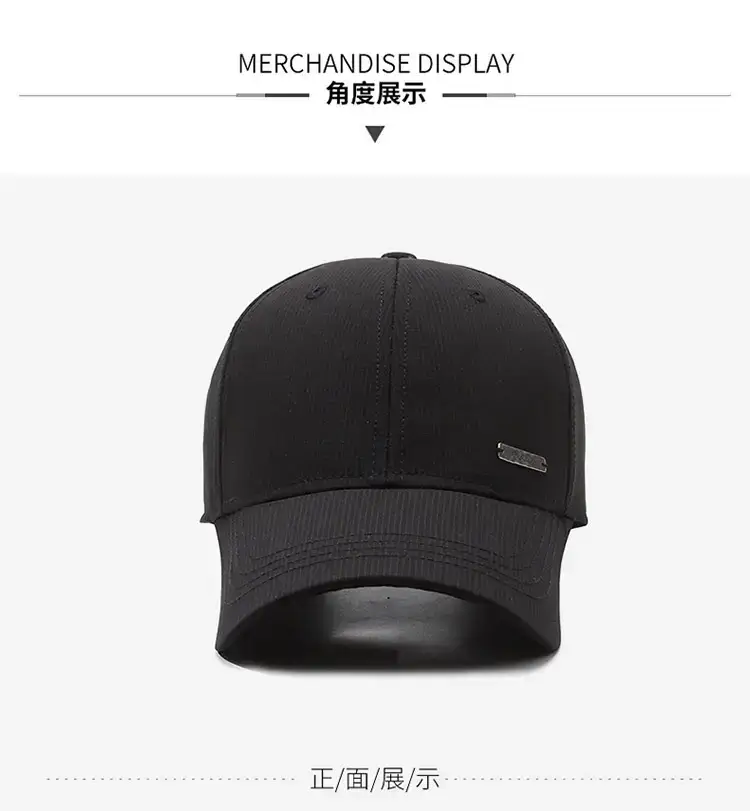 Black Baseball Cap for Men Women Casual Fit — feature 8