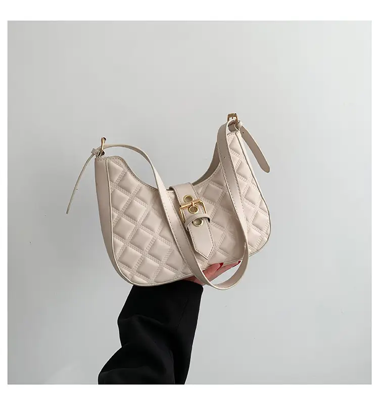 Black Rhombus Embroidery Shoulder Bag for Women — feature 29