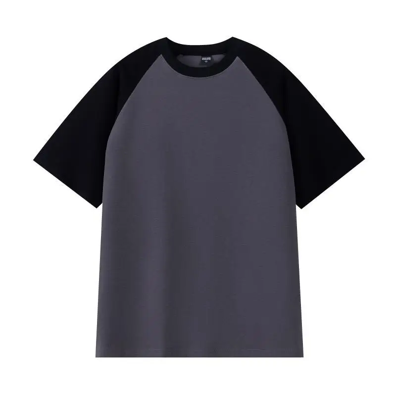 Spring 260g Cotton Raglan Sleeve T-Shirt Navy Pink - Image 11