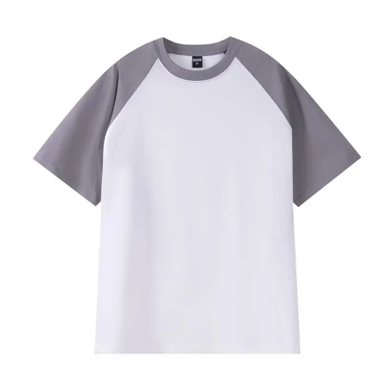 Spring 260g Cotton Raglan Sleeve T-Shirt Navy Pink - Image 3