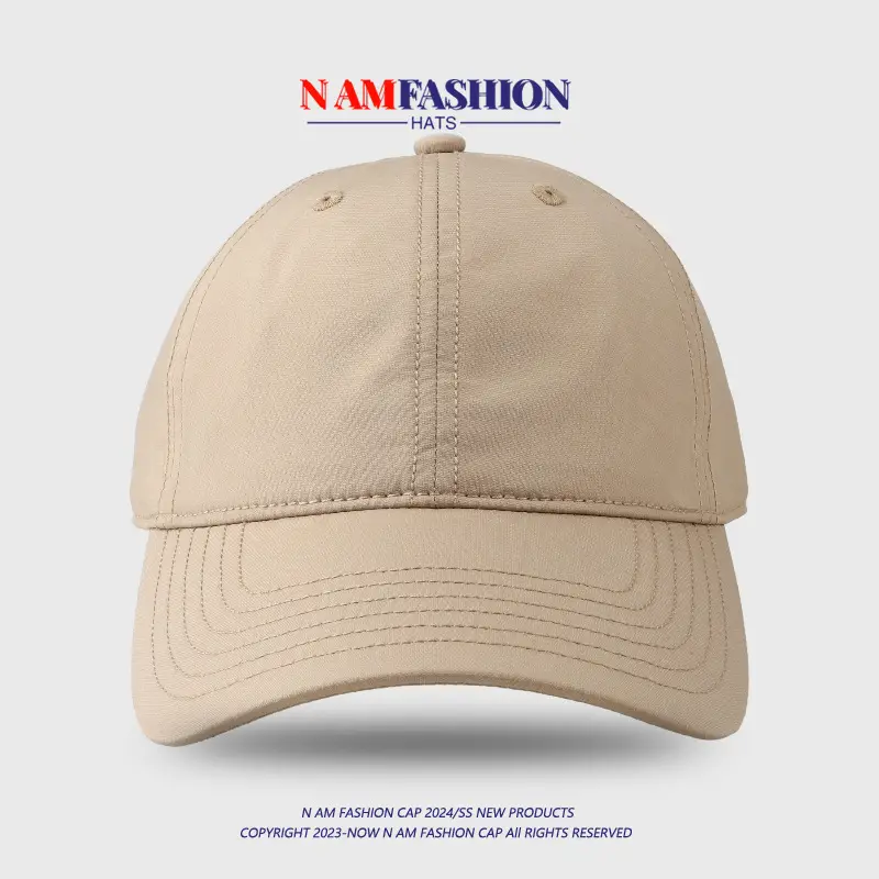 Women Beige Baseball Cap No Back Wide Brim — feature 5