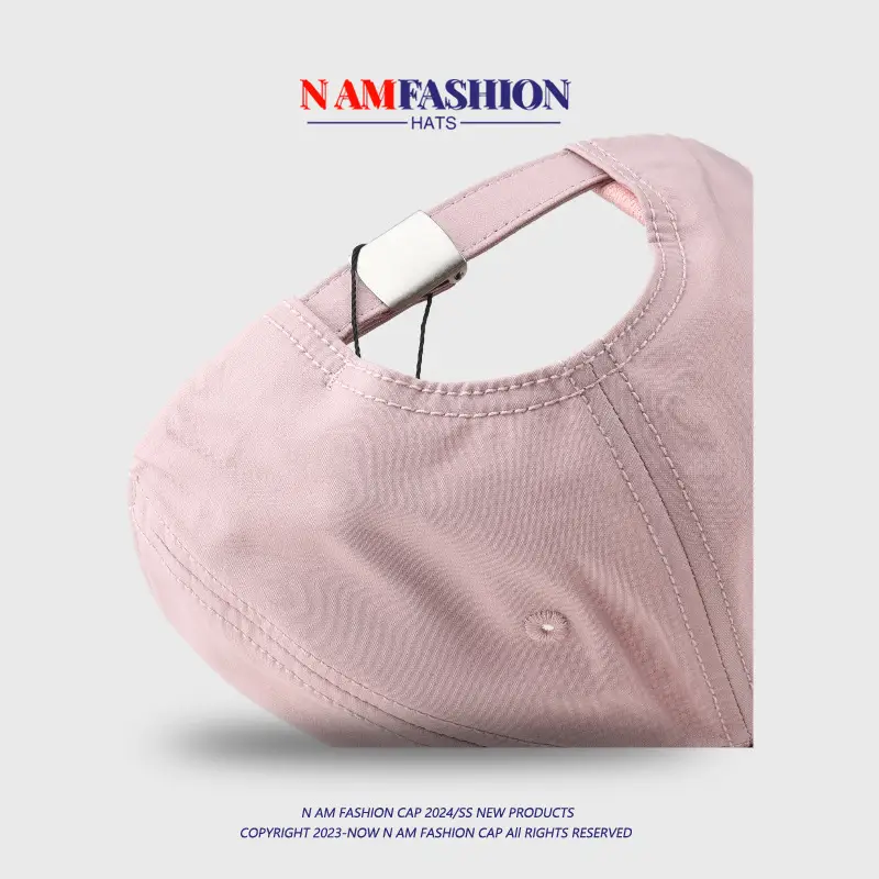 Women Beige Baseball Cap No Back Wide Brim — feature 7