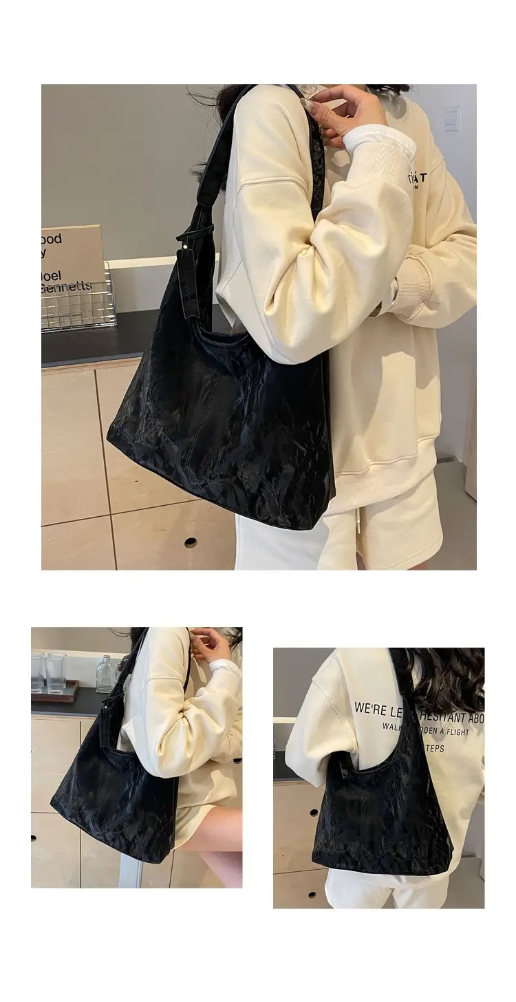 Women's Ivory Leather Tote Bag Large Capacity Shoulder Bag — feature 17