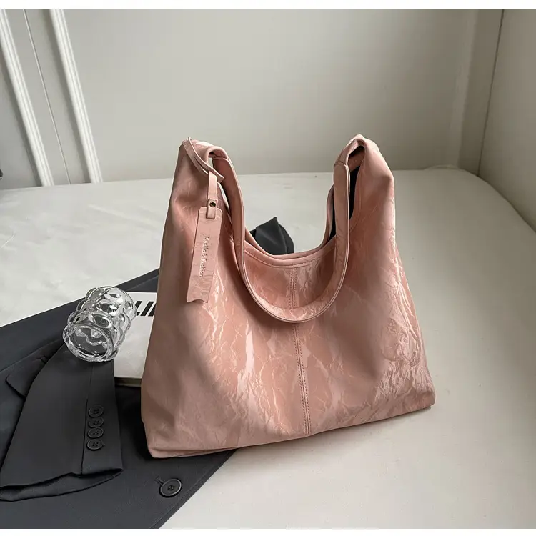 Women's Ivory Leather Tote Bag Large Capacity Shoulder Bag - Image 4