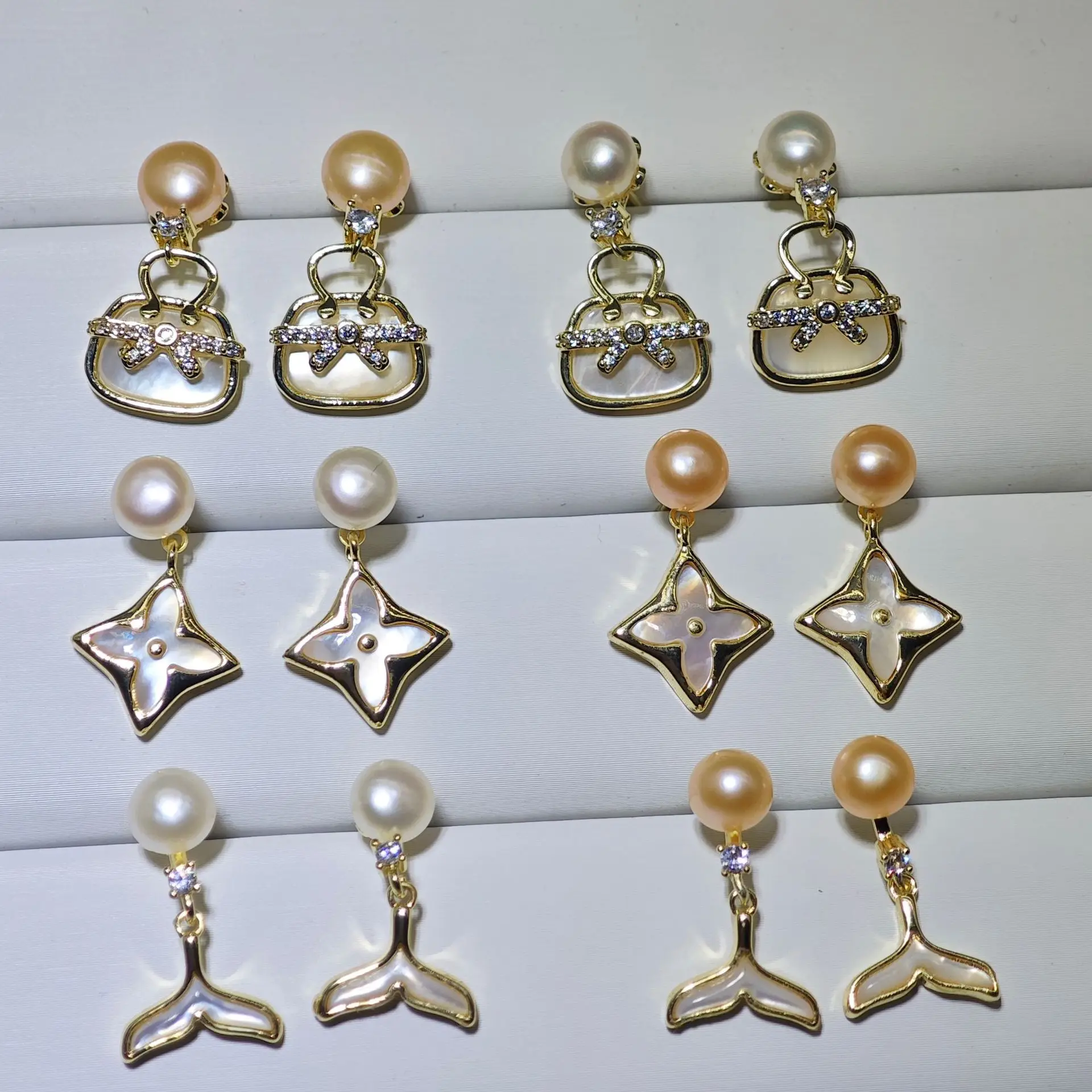 S925 Pearl Butterfly Earrings Fishtail Design — feature 3