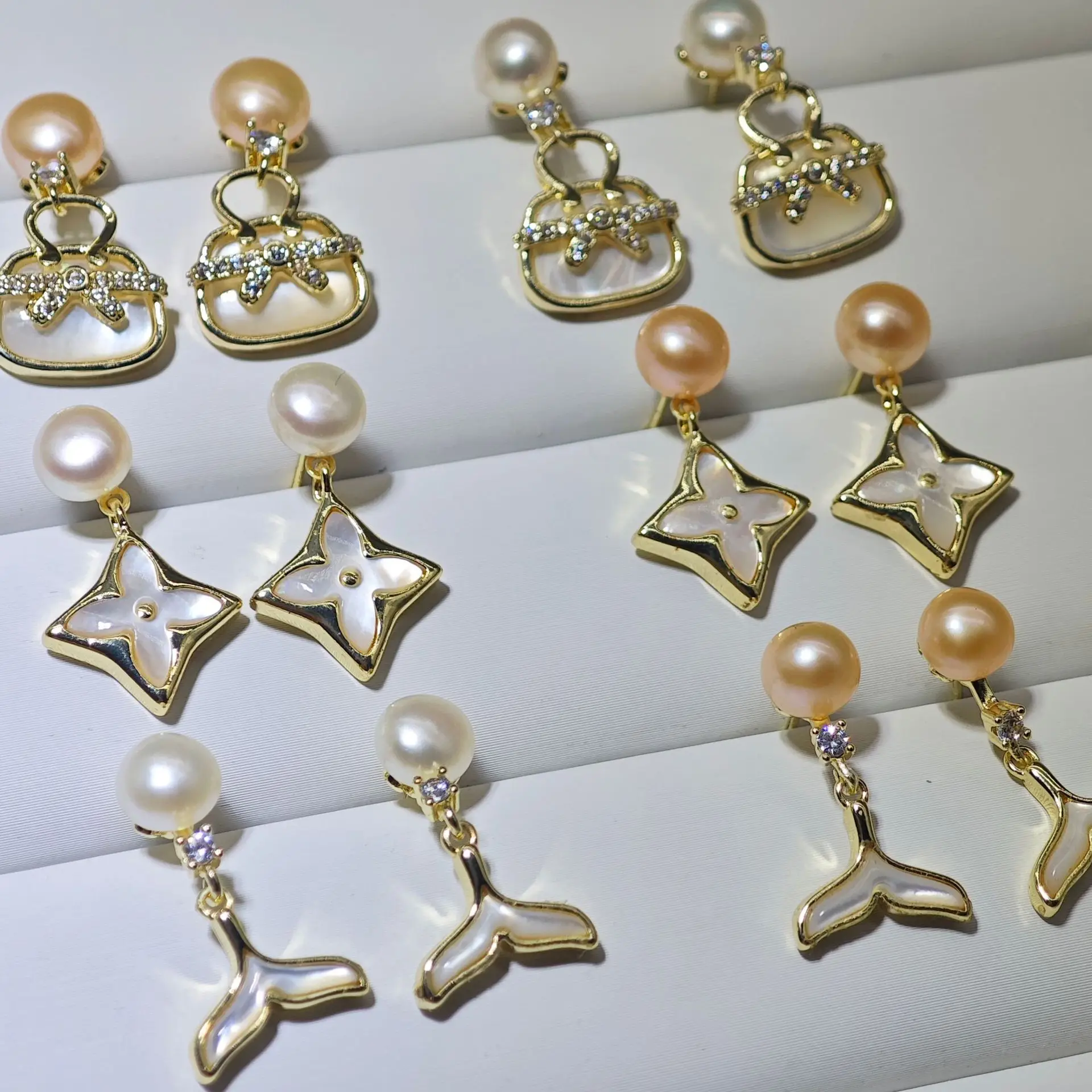 S925 Pearl Butterfly Earrings Fishtail Design — feature 4
