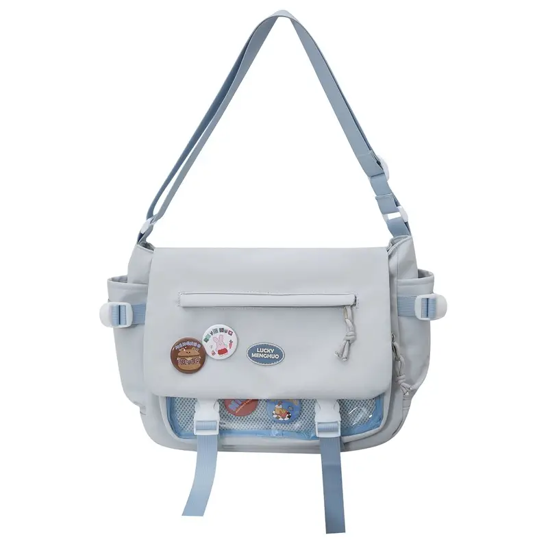 Beige Messenger Bag for Men Large Capacity Sports Shoulder Bag - Image 10
