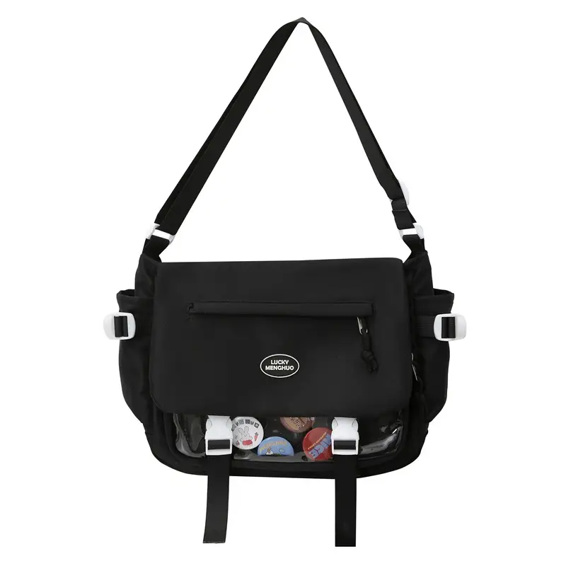 Beige Messenger Bag for Men Large Capacity Sports Shoulder Bag - Image 2