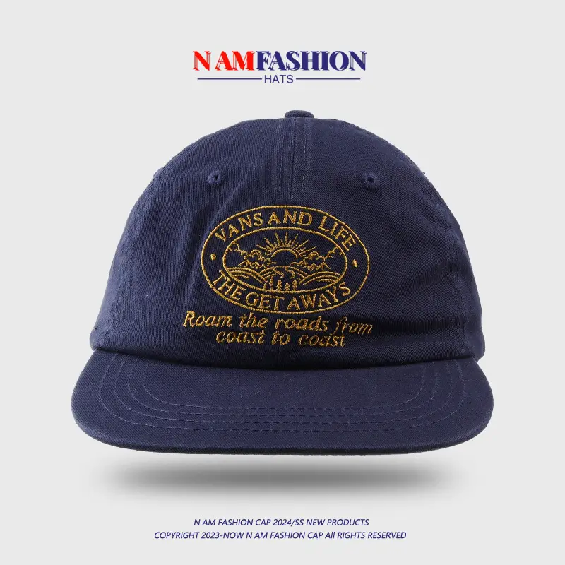 2024 Green Flat Brim Retro Baseball Cap Men Women — feature 5