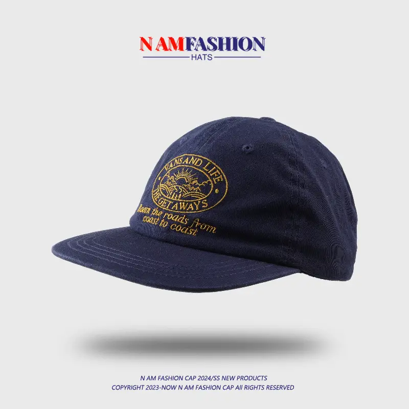 2024 Green Flat Brim Retro Baseball Cap Men Women — feature 7
