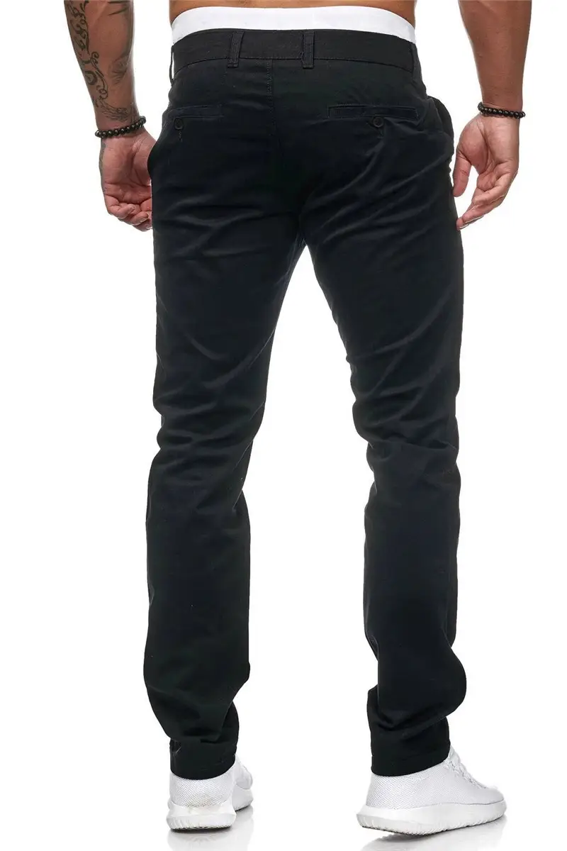 Men's Slim Fit Pink Casual Trousers Spring Autumn — feature 15