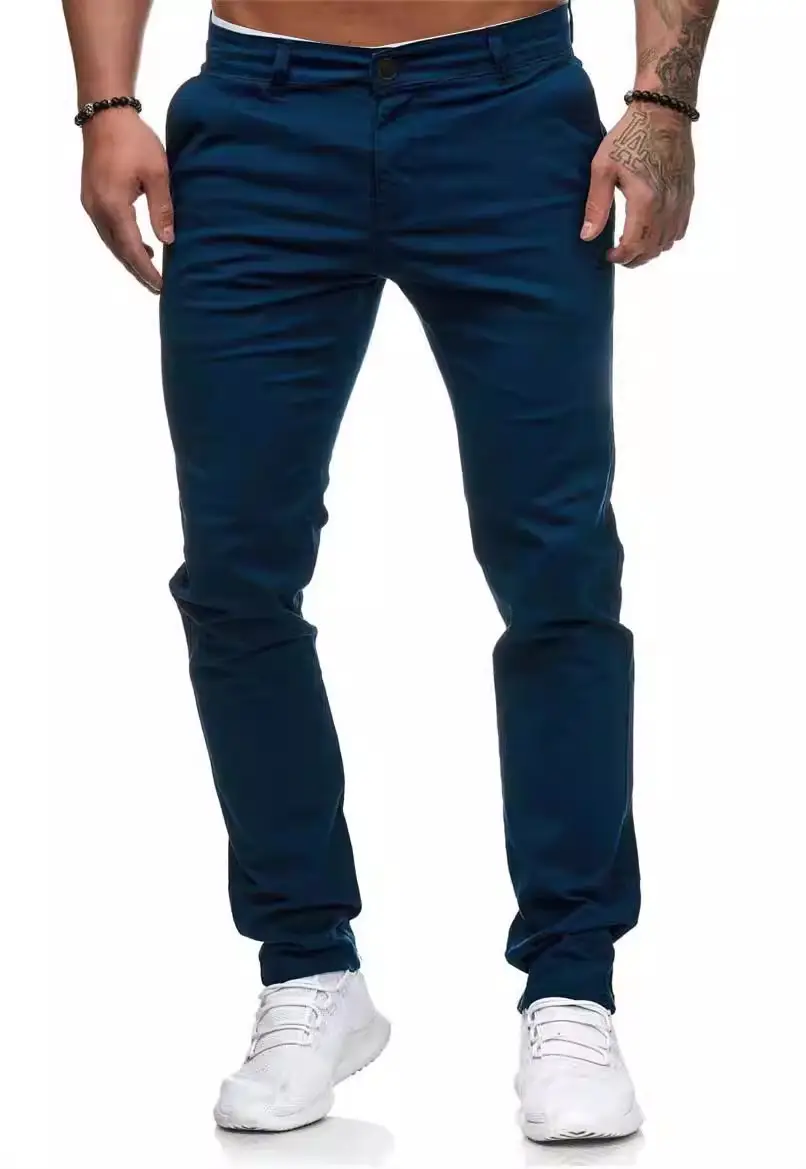 Men's Slim Fit Pink Casual Trousers Spring Autumn — feature 20