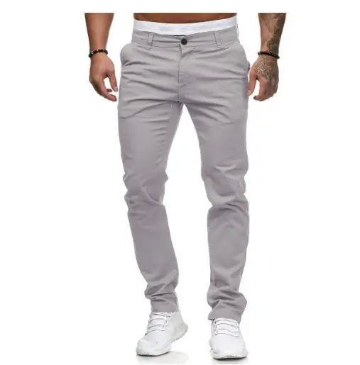 Men's Slim Fit Pink Casual Trousers Spring Autumn - Image 8