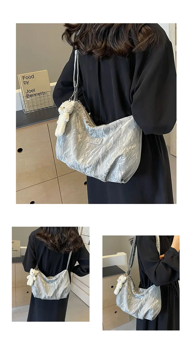 Green Faux Fur Shoulder Bag for Women — feature 17