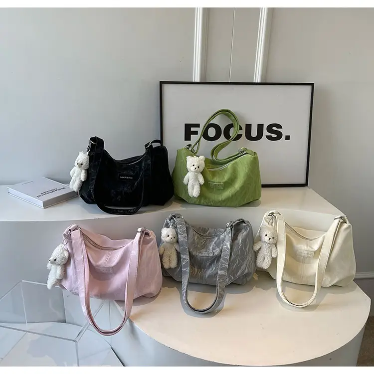 Green Faux Fur Shoulder Bag for Women — feature 22