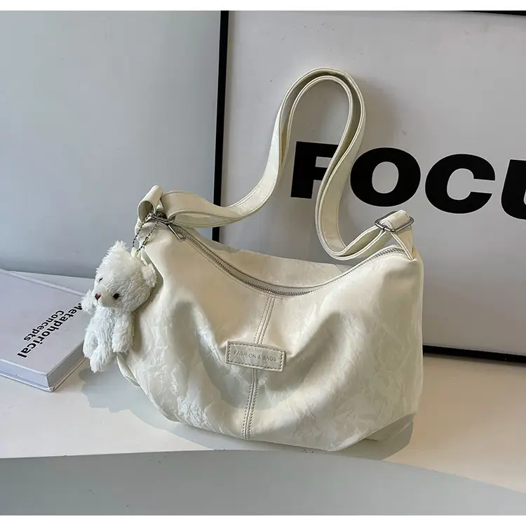Green Faux Fur Shoulder Bag for Women - Image 2