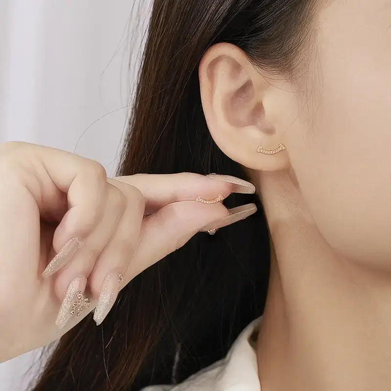 Korean Style Zircon Earrings for Women - Image 3