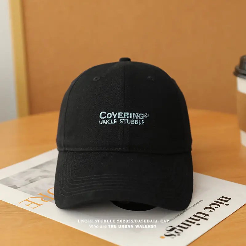Men's Black Stubble Cap with "Catching Angels" Design — feature 16