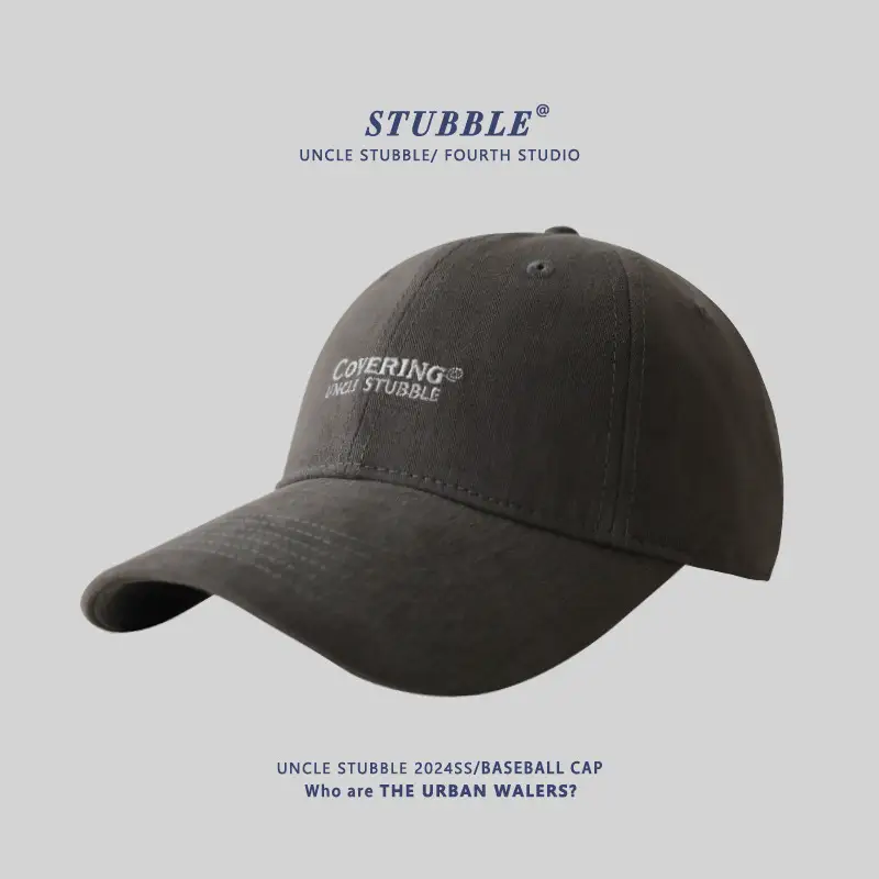 Men's Black Stubble Cap with "Catching Angels" Design
