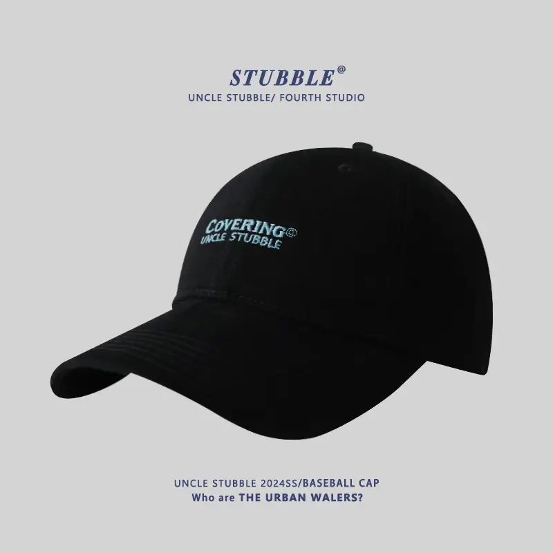 Men's Black Stubble Cap with "Catching Angels" Design