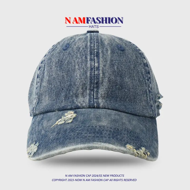 Women Denim Baseball Cap Sun-Proof Peaked - Image 4