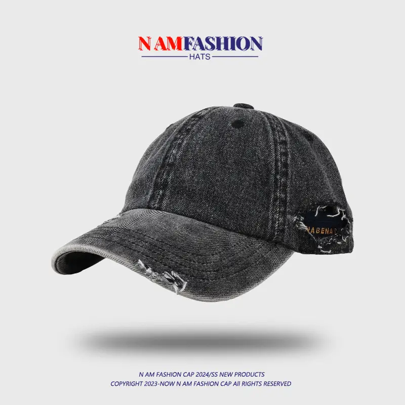 Women Denim Baseball Cap Sun-Proof Peaked - Image 5