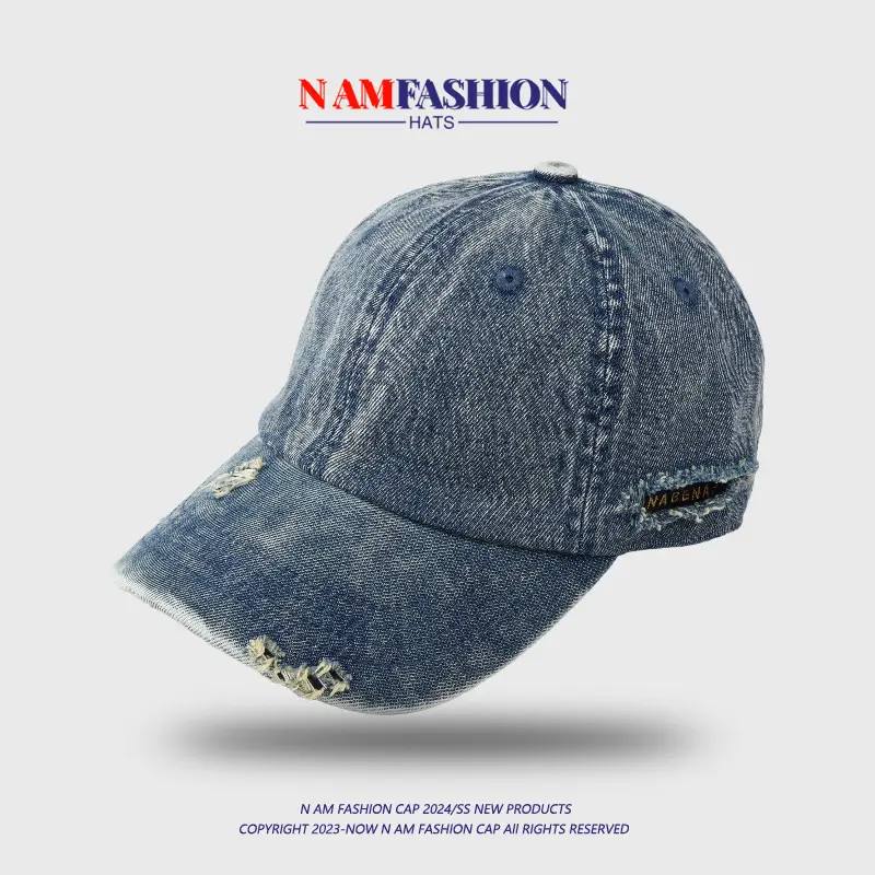 Women Denim Baseball Cap Sun-Proof Peaked — feature 12