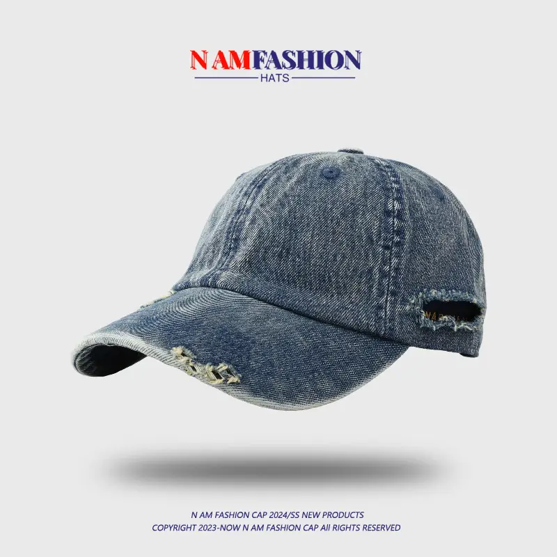 Women Denim Baseball Cap Sun-Proof Peaked - Image 2