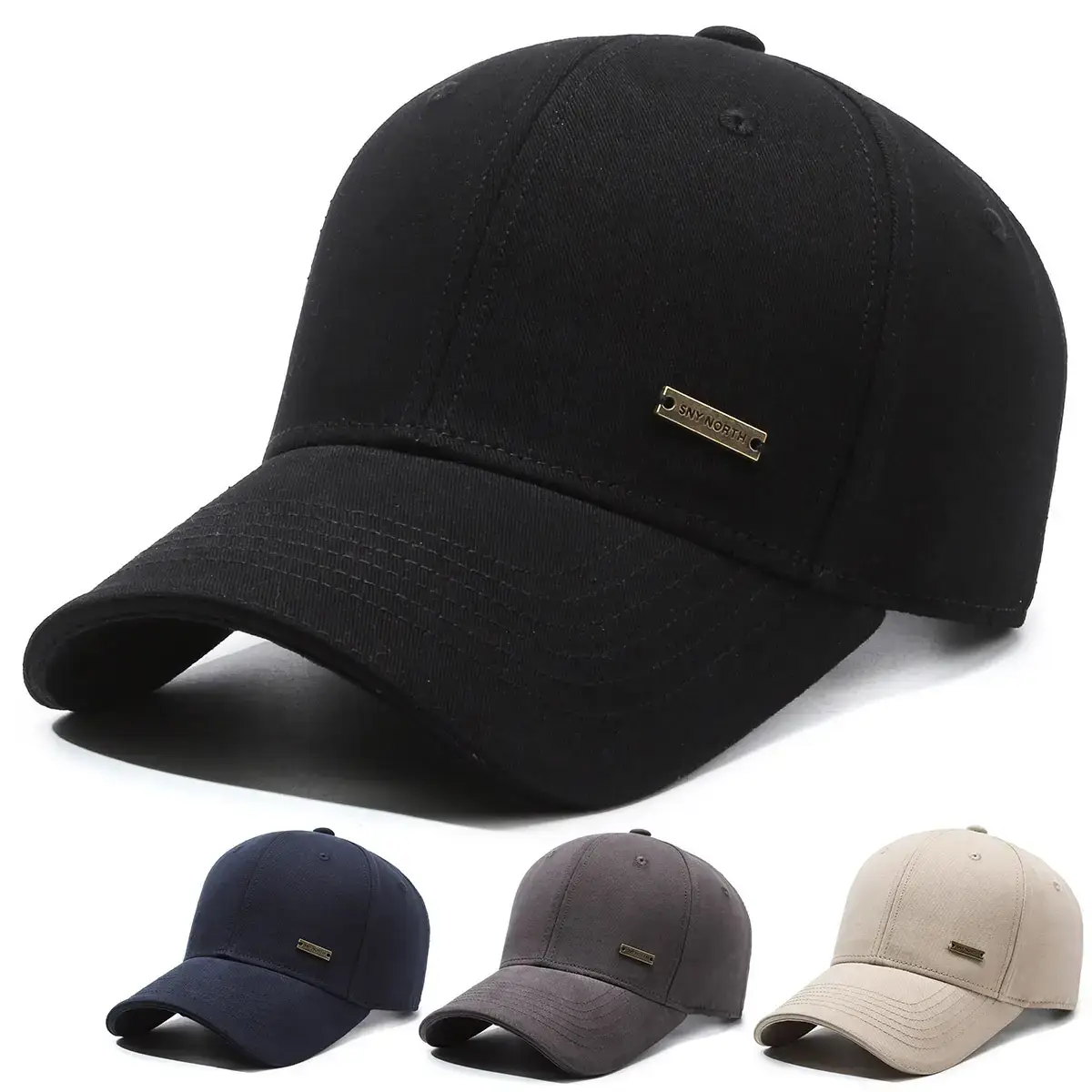 Black Korean Style Baseball Cap for Men - Image 5