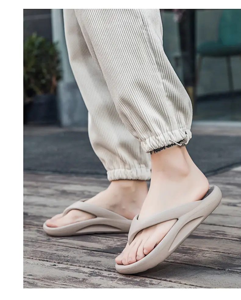 2026 Summer New Foreign Trade Large Size Outdoor Wear Slippers with a Stepping-On-Clouds Feel for Men, Couple's Beach Non-Slip Flip-Flops — feature 20