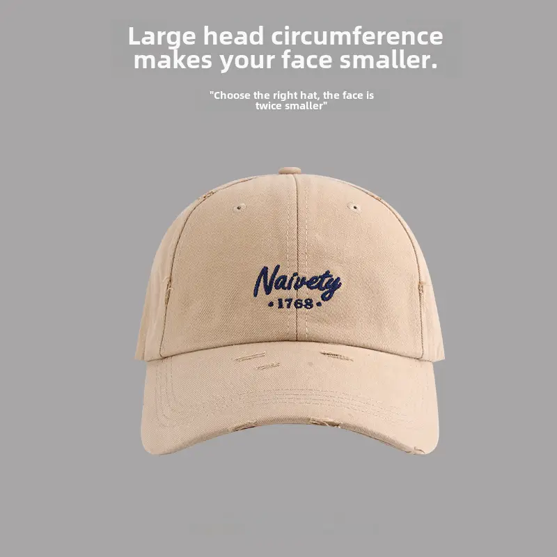 Nairity 1970 Oversized Beige Cap for Women