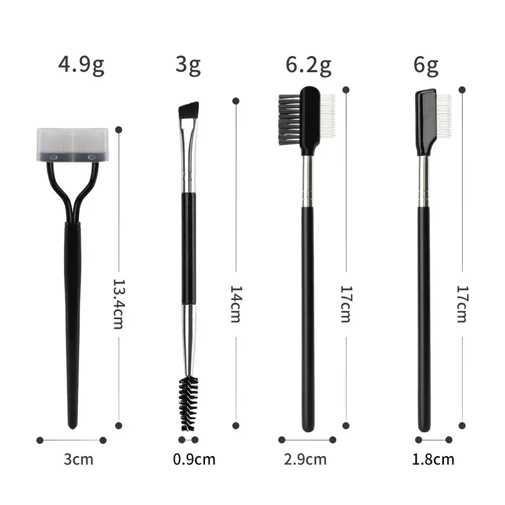 Stainless Steel Eyelash Comb Set 4-Piece False Lashes - Image 7