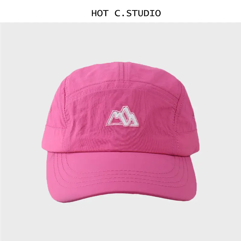 Japanese Style Pink Peaked Baseball Cap for Men Women