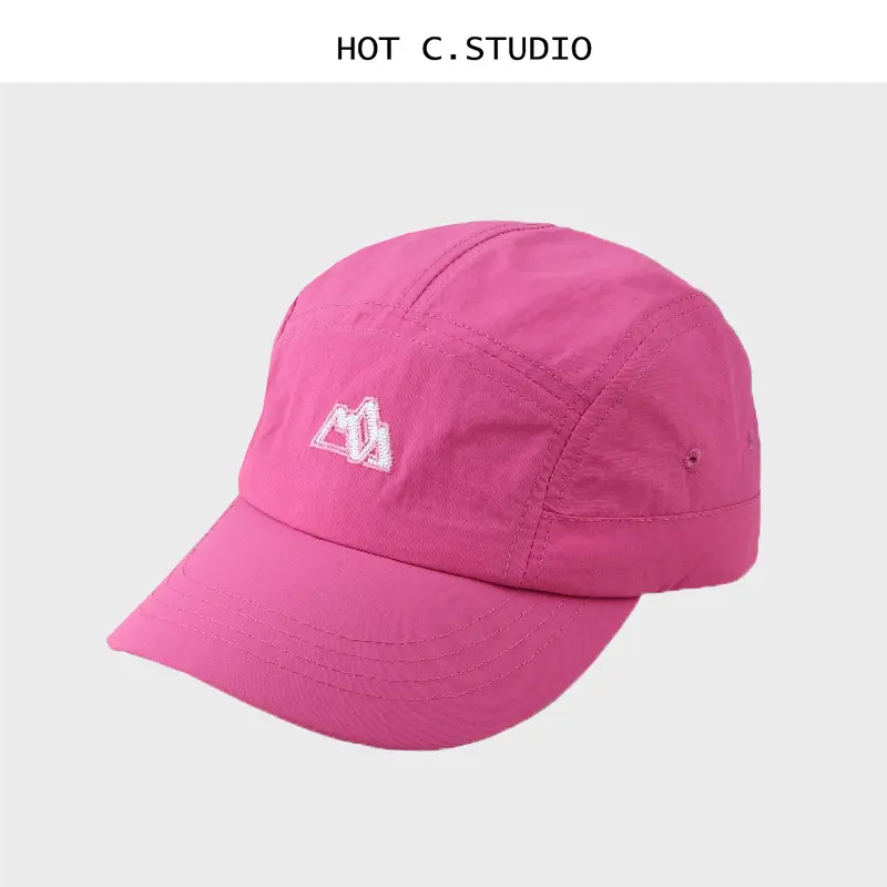 Japanese Style Pink Peaked Baseball Cap for Men Women