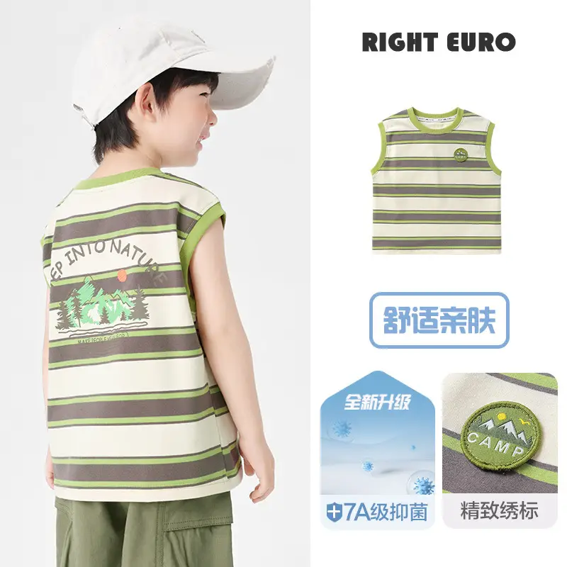 Right European Boys Sleeveless T-Shirt Summer Wear - Image 14