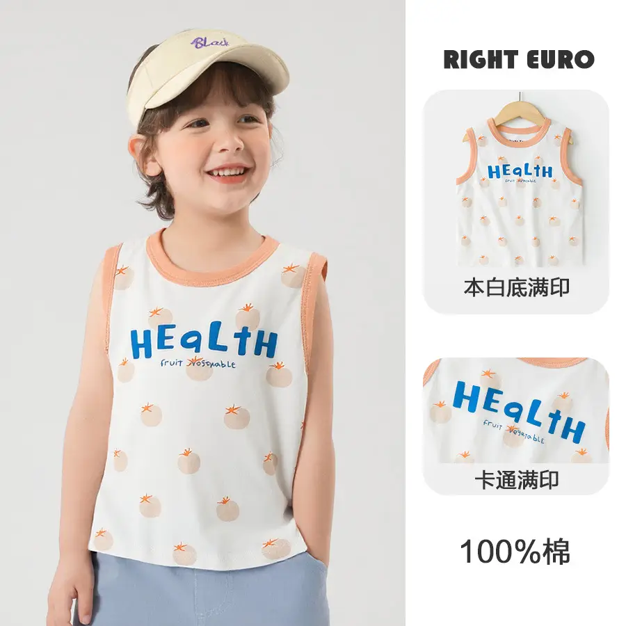 Right European Boys Sleeveless T-Shirt Summer Wear - Image 2