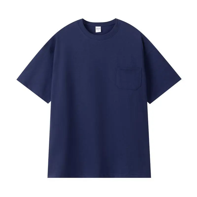 Men Flap Pocket T-Shirt 260g Cotton Cream - Image 2