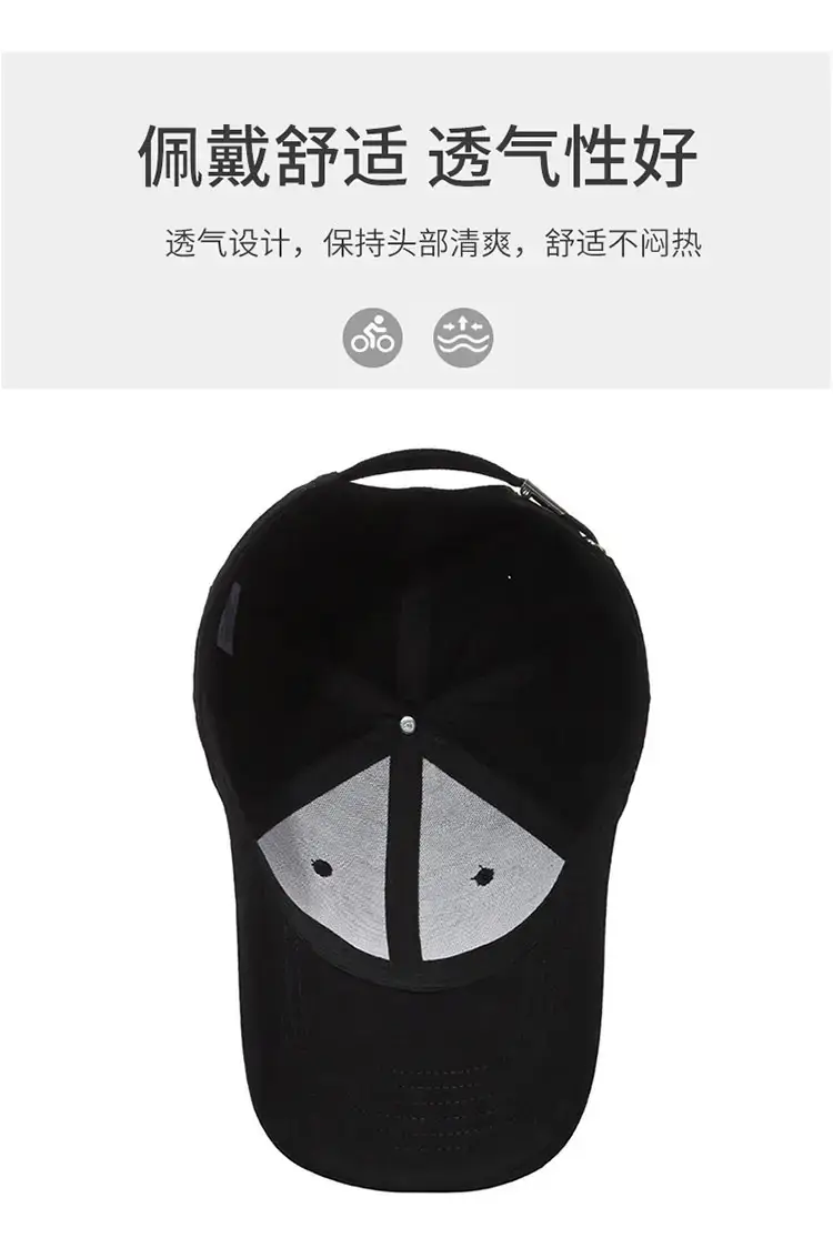 Blue Peaked Baseball Cap for Men Summer Sports Sun Protection — feature 5