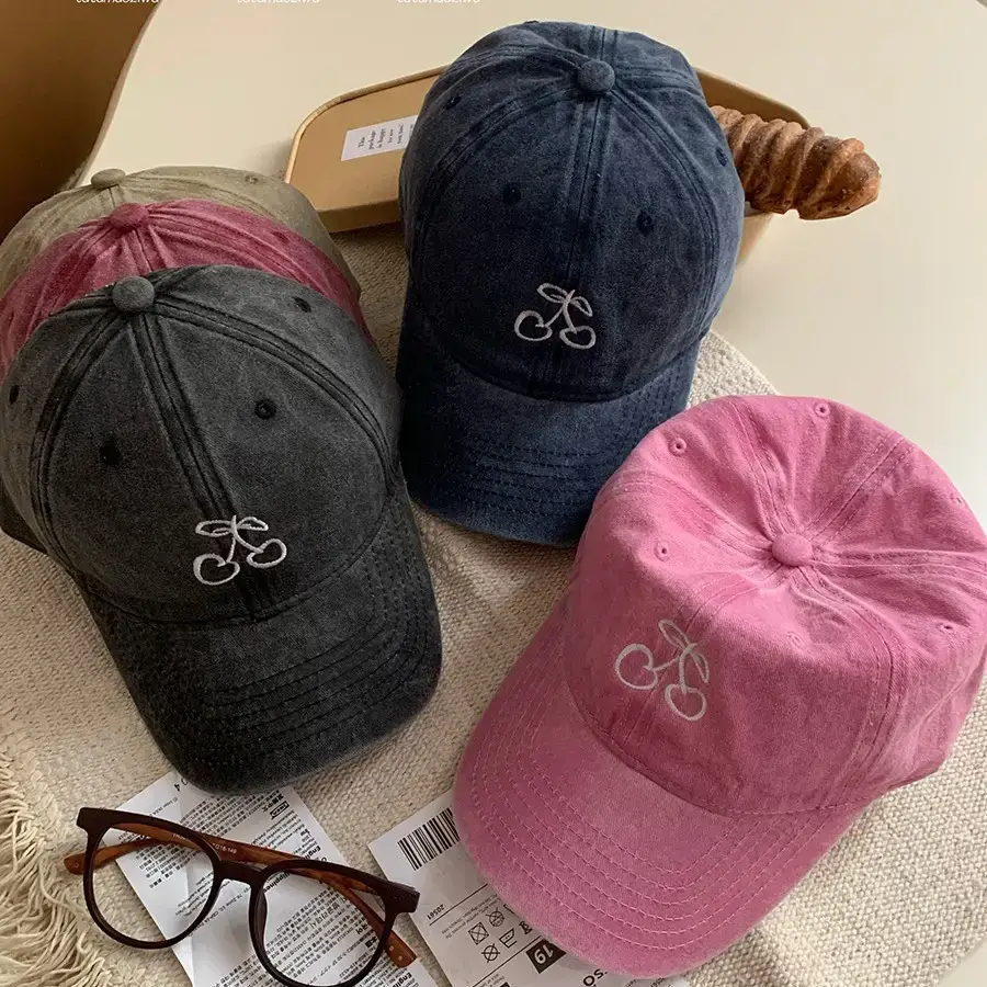 Pink Embroidered Baseball Cap for Women 2024