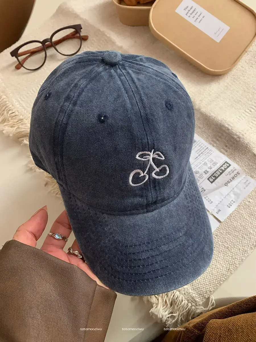 Pink Embroidered Baseball Cap for Women 2024