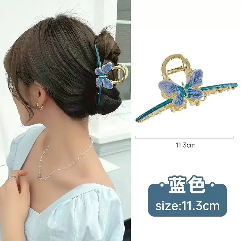 Golden Daisy Hairpin with Green Leaf Design - Image 14